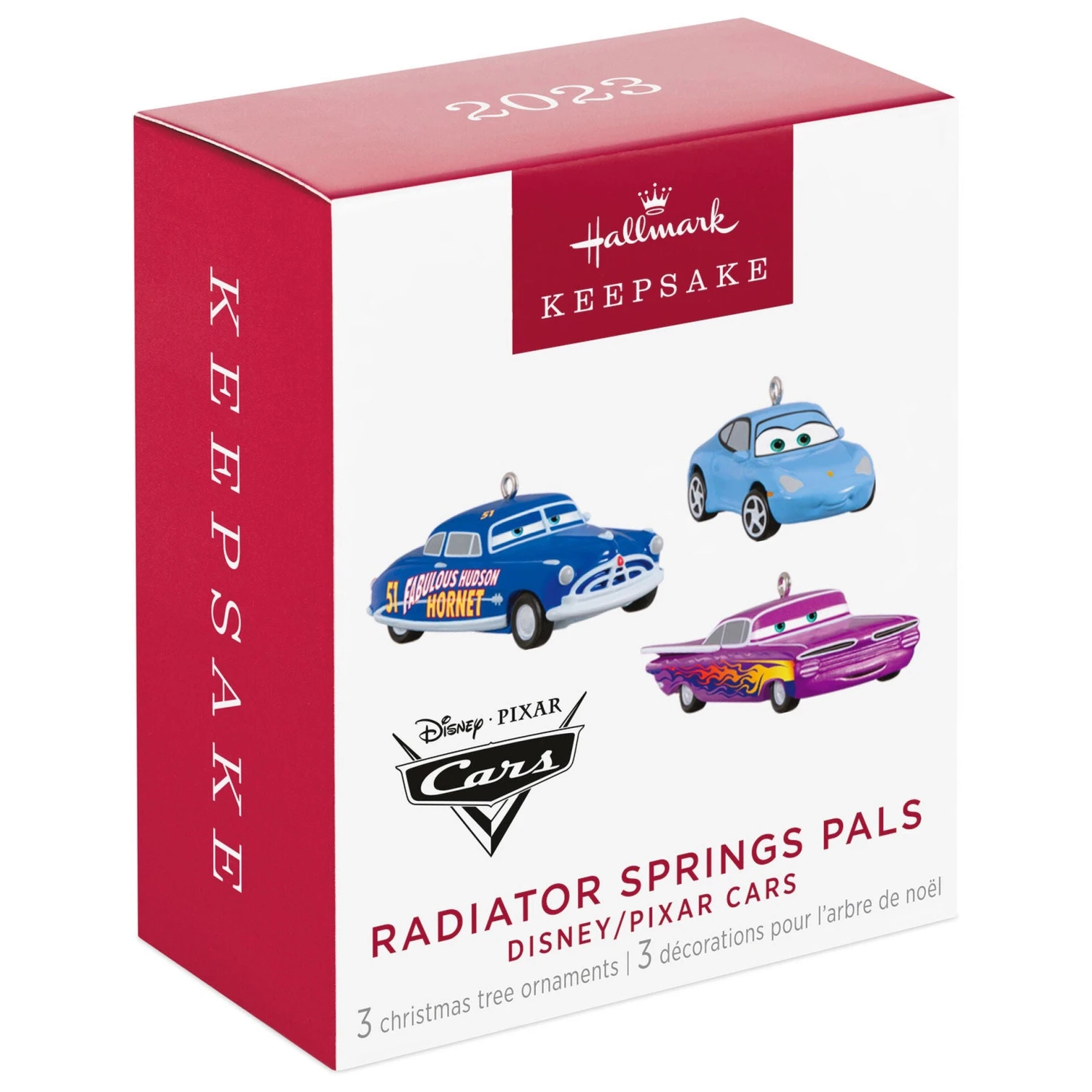 Hallmark Mini Disney/Pixar Cars Radiator Springs Pals Ornaments, Set Of 3 3 Hallmark Mini Disney/Pixar Cars Radiator Springs Pals Ornaments, Set Of 3