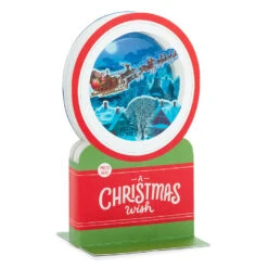 Hallmark Santa's Sleigh Snow Globe Musical 3D Pop-Up Christmas Card With Motion 13 Hallmark Santa's Sleigh Snow Globe Musical 3D Pop-Up Christmas Card With Motion -Hallmark Sales Store Santa Sleigh Snowglobe 3D PopUp Music Motion Christmas Card 1299XOD9985 03