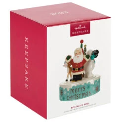 Hallmark Nostalgic Noel Ornament With Sound And Motion 11 Hallmark Nostalgic Noel Ornament With Sound And Motion -Hallmark Sales Store Santa Snowman Reindeer Spinning Keepsake Ornament 4499QGO2769 04