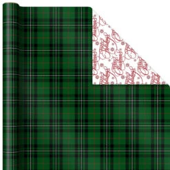 Hallmark Christmas Classics 3-Pack Reversible Wrapping Paper Assortment, 120 Sq. Ft. 12 Hallmark Christmas Classics 3-Pack Reversible Wrapping Paper Assortment, 120 Sq. Ft. -Hallmark Sales Store Santa and Plaids Assorted Reversible Gift Wrap 5JXW1070 05