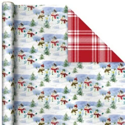Hallmark Christmas Classics 3-Pack Reversible Wrapping Paper Assortment, 120 Sq. Ft. 13 Hallmark Christmas Classics 3-Pack Reversible Wrapping Paper Assortment, 120 Sq. Ft. -Hallmark Sales Store Santa and Plaids Assorted Reversible Gift Wrap 5JXW1070 06