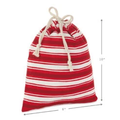 Hallmark 10" And 20" Santa And Stripes 2-Pack Fabric Christmas Gift Bags 11 Hallmark 10" And 20" Santa And Stripes 2-Pack Fabric Christmas Gift Bags -Hallmark Sales Store Santa and Stripes Medium and XL Fabric Gift Bags XGB4902 04