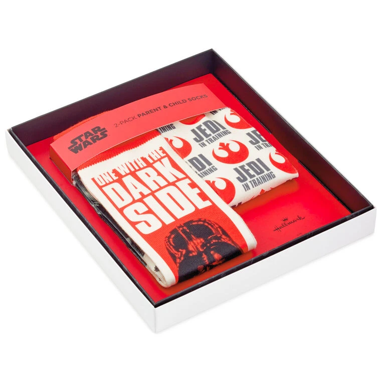 Hallmark Star Wars™ Darth Vader™ And Jedi In Training Adult And Child Novelty Crew Socks, Set Of 2 4 Hallmark Star Wars™ Darth Vader™ And Jedi In Training Adult And Child Novelty Crew Socks, Set Of 2 - Image 2