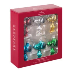 Hallmark The Peanuts® Gang Snoopy Glass Ornaments, Set Of 6 -Hallmark Sales Store Set of 6 Colored Glass Snoopy Keepsake Ornaments 2499QSB6329 04 1