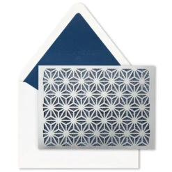 Hallmark Silver Stars And Blue Glitter Blank Note Cards, Box Of 8 -Hallmark Sales Store Silver Stars and Blue Glitter Blank Note Cards 1499NOT1016 02