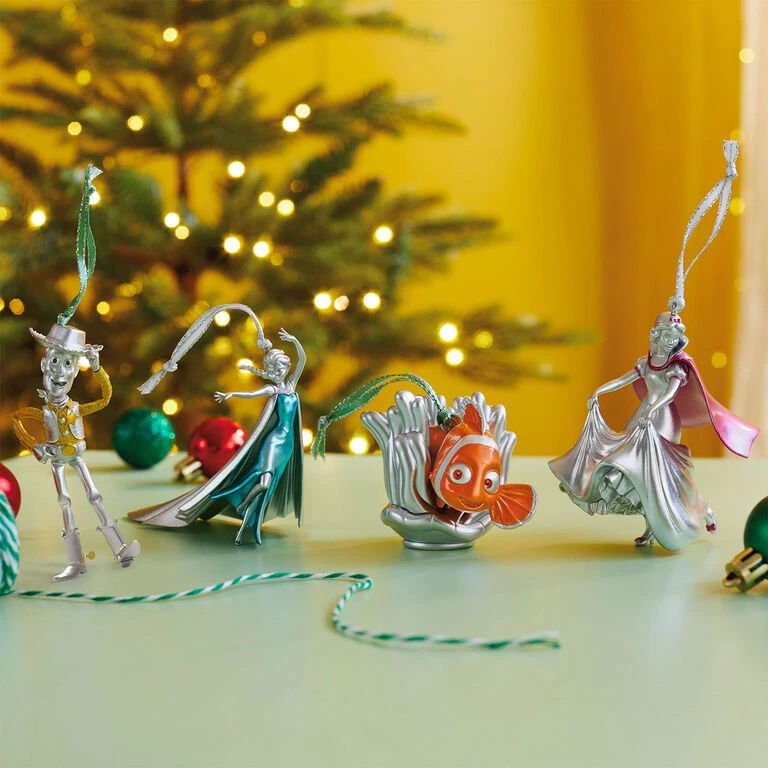 Hallmark Disney 100 Years Of Wonder Pixar And Princesses Ornaments, Set Of 4 3 Hallmark Disney 100 Years Of Wonder Pixar And Princesses Ornaments, Set Of 4