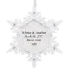 Hallmark Sparkling Snowflake Text Personalized Metal Ornament