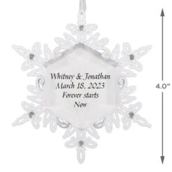 Hallmark Sparkling Snowflake Text Personalized Metal Ornament 7 Hallmark Sparkling Snowflake Text Personalized Metal Ornament -Hallmark Sales Store Snowflake Text Personalized Keepsake Ornament 2499QHE2012B1 03