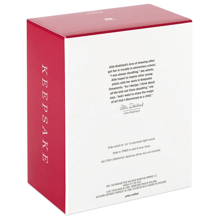 Hallmark Snowflake 10-Light Christmas String Lights, 10' 7 Hallmark Snowflake 10-Light Christmas String Lights, 10' - Image 5