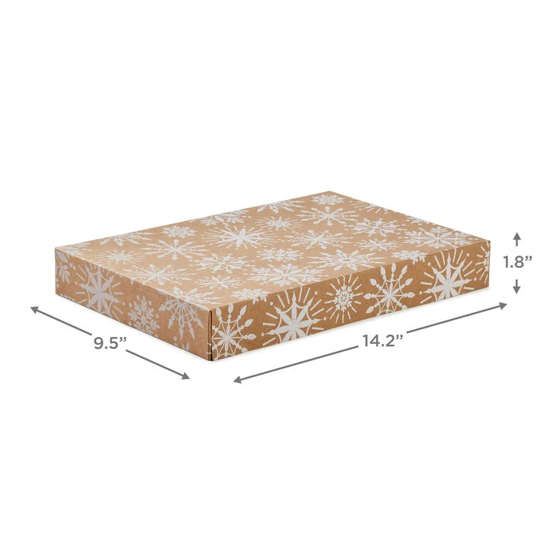 Hallmark Snowflakes And Stripes 12-Pack Designed Brown Shirt Boxes 5 Hallmark Snowflakes And Stripes 12-Pack Designed Brown Shirt Boxes - Image 3