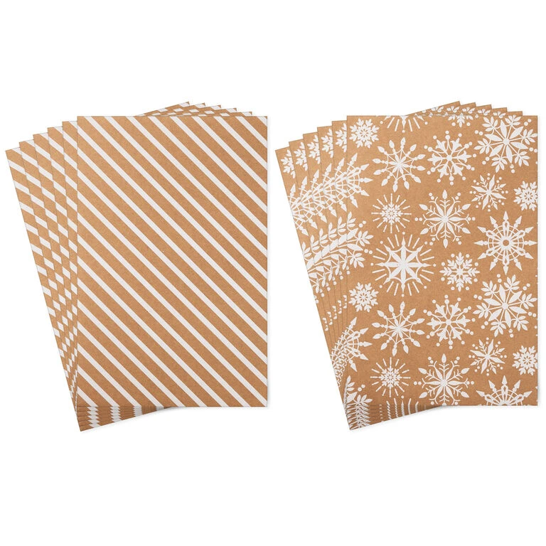 Hallmark Snowflakes And Stripes 12-Pack Designed Brown Shirt Boxes 7 Hallmark Snowflakes And Stripes 12-Pack Designed Brown Shirt Boxes - Image 5