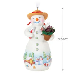 Hallmark Snowtop Lodge Terran S. Gardner Porcelain Ornament 10 Hallmark Snowtop Lodge Terran S. Gardner Porcelain Ornament -Hallmark Sales Store Snowman with Flower Pot Keepsake Ornament 2299QXR8119 03