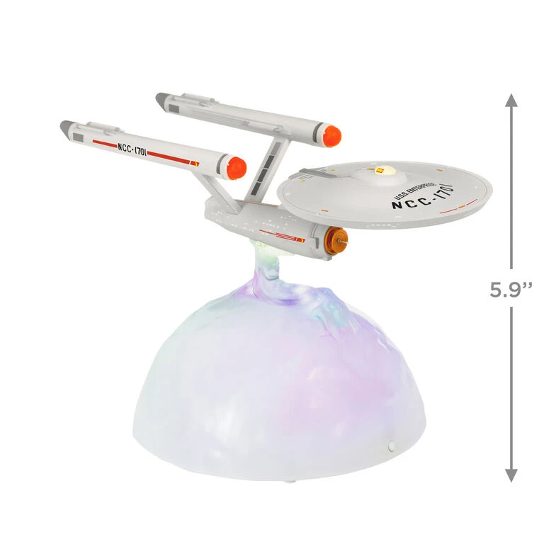 Hallmark Star Trek™ U.S.S. Enterprise NCC-1701 Tabletop Decoration With Light And Sound 5 Hallmark Star Trek™ U.S.S. Enterprise NCC-1701 Tabletop Decoration With Light And Sound - Image 3