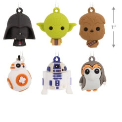 Mini Star Wars™ Shatterproof Hallmark Ornaments, Set Of 6 -Hallmark Sales Store Star Wars Characters Miniature Christmas Ornaments Set of 6 2HCM6129 03