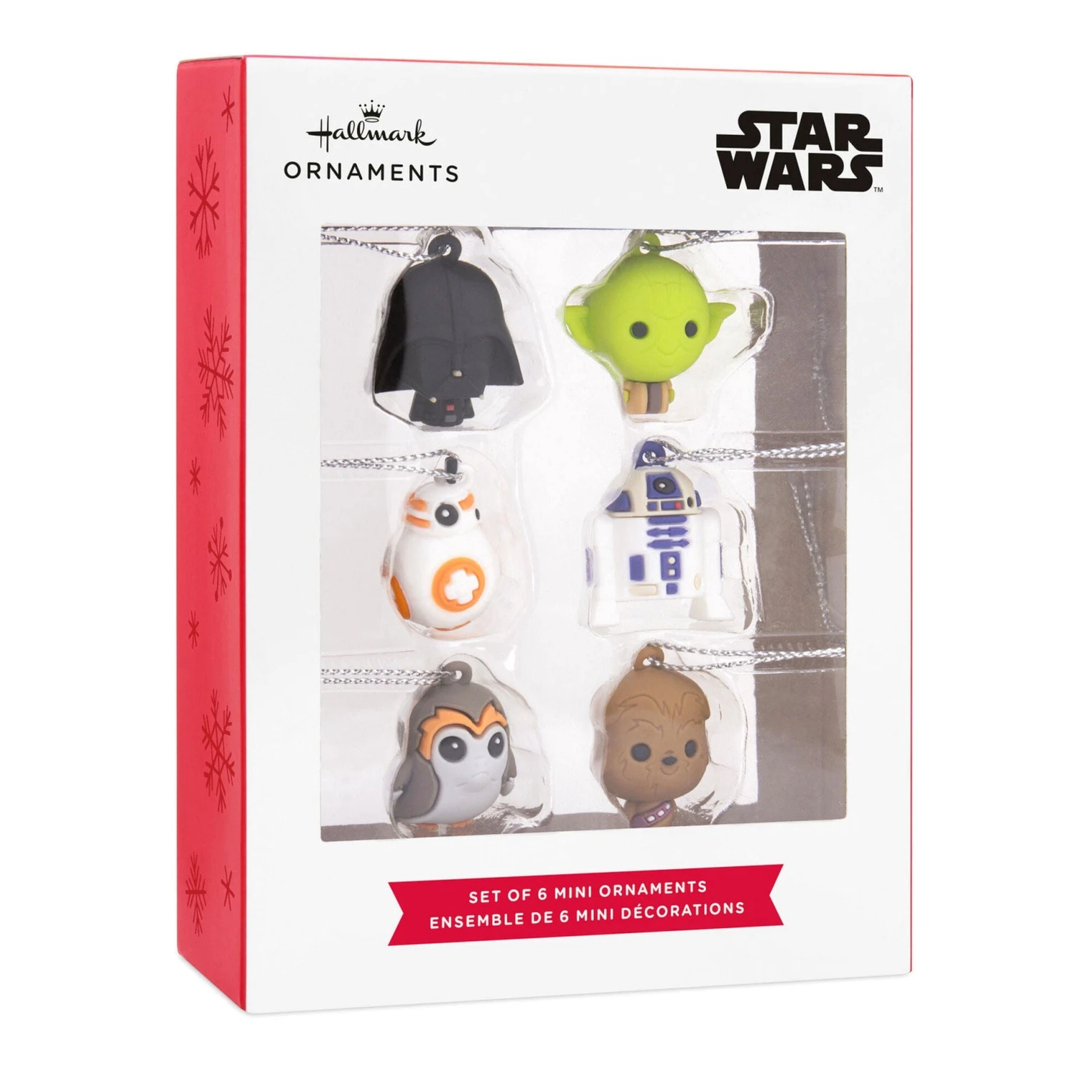 Mini Star Wars™ Shatterproof Hallmark Ornaments, Set Of 6 3 Mini Star Wars™ Shatterproof Hallmark Ornaments, Set Of 6