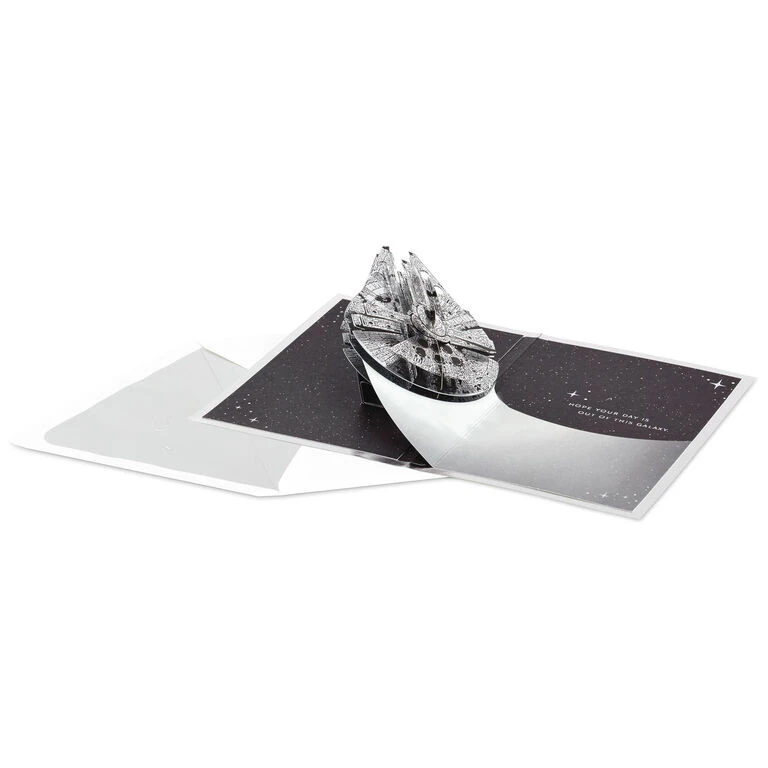Hallmark Star Wars™ Millennium Falcon™ 3D Pop-Up Card 4 Hallmark Star Wars™ Millennium Falcon™ 3D Pop-Up Card - Image 2