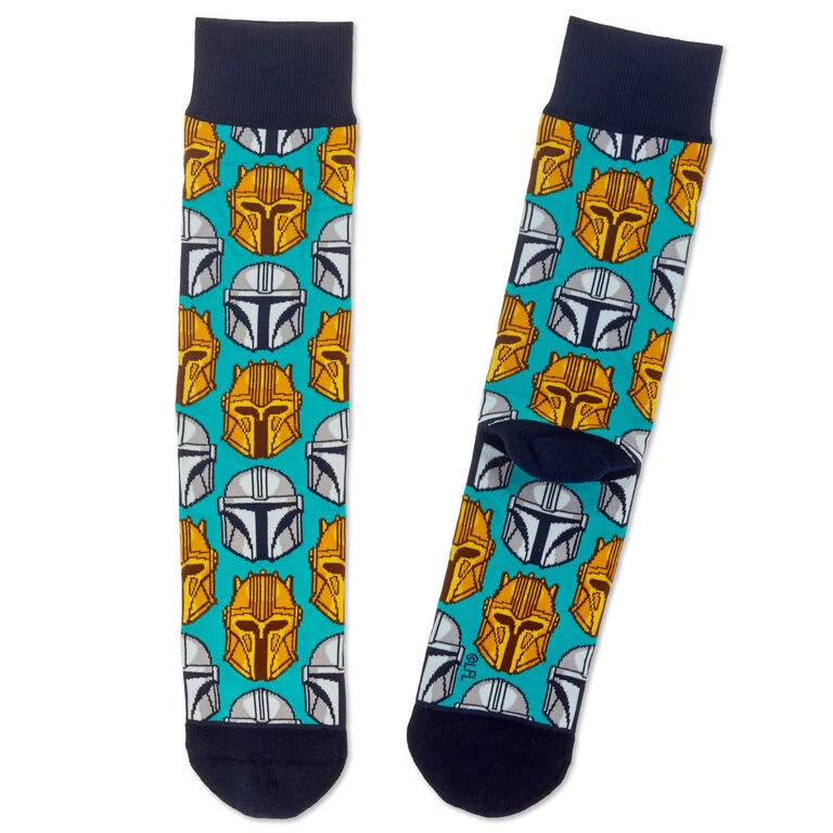 Hallmark Star Wars: The Mandalorian™ Helmet Novelty Crew Socks 3 Hallmark Star Wars: The Mandalorian™ Helmet Novelty Crew Socks