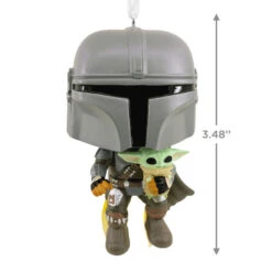Star Wars The Mandalorian™ With Grogu™ Funko POP!® Hallmark Ornament 9 Star Wars The Mandalorian™ With Grogu™ Funko POP!® Hallmark Ornament -Hallmark Sales Store Star Wars The Mandalorian With Grogu Funko POP Christmas Ornament 3HCM1103 03