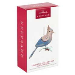 Hallmark The Beauty Of The Birds Leucistic Steller's Jay Ornament -Hallmark Sales Store Stellers Jay Blue Bird Keepsake Ornament 1799QXE3307 04