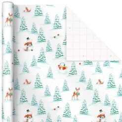 Hallmark Pastel Christmas Prints 3-Pack Wrapping Paper, 120 Sq. Ft. 13 Hallmark Pastel Christmas Prints 3-Pack Wrapping Paper, 120 Sq. Ft. -Hallmark Sales Store Storybook Scenes 3Pack Christmas Wrapping Paper 5JXW1081 05