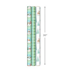 Hallmark Pastel Christmas Prints 3-Pack Wrapping Paper, 120 Sq. Ft. 15 Hallmark Pastel Christmas Prints 3-Pack Wrapping Paper, 120 Sq. Ft. -Hallmark Sales Store Storybook Scenes 3Pack Christmas Wrapping Paper 5JXW1081 07