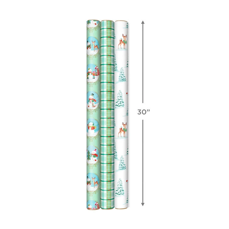 Hallmark Pastel Christmas Prints 3-Pack Wrapping Paper, 120 Sq. Ft. 9 Hallmark Pastel Christmas Prints 3-Pack Wrapping Paper, 120 Sq. Ft. - Image 7