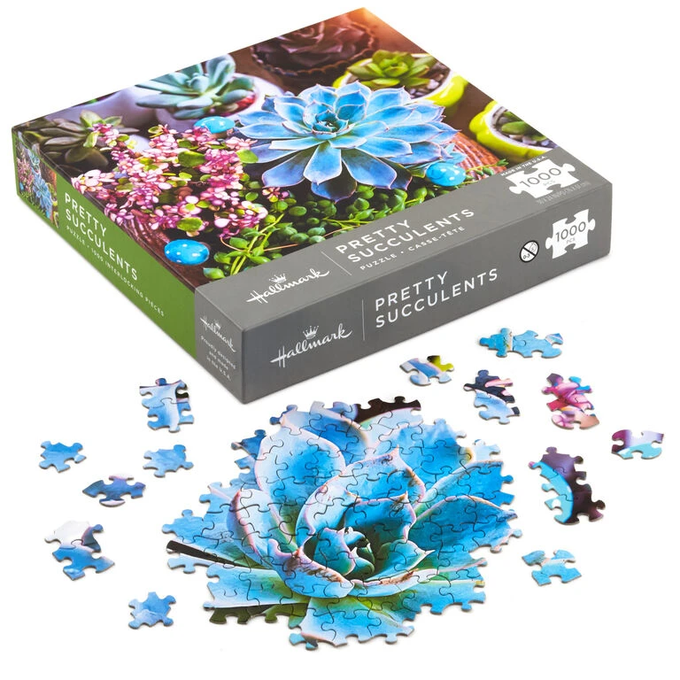 Hallmark Pretty Succulents 1,000-Piece Puzzle 4 Hallmark Pretty Succulents 1,000-Piece Puzzle - Image 2