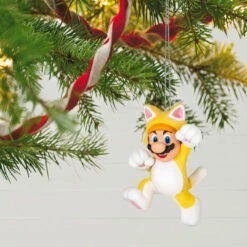 Hallmark Nintendo Super Mario™ Powered Up With Mario Cat Ornament 9 Hallmark Nintendo Super Mario™ Powered Up With Mario Cat Ornament -Hallmark Sales Store Super Mario Cat Keepsake Ornament 1899QXR8199 02