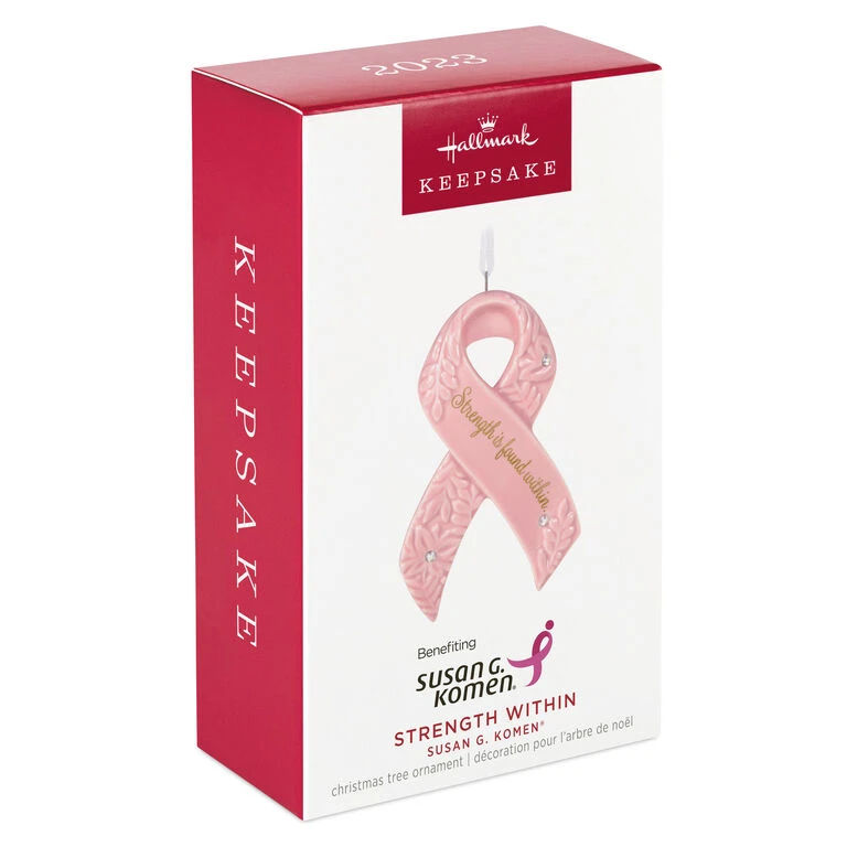 Hallmark Strength Within Pink Ribbon Porcelain Ornament Benefiting Susan G. Komen® 6 Hallmark Strength Within Pink Ribbon Porcelain Ornament Benefiting Susan G. Komen® - Image 4