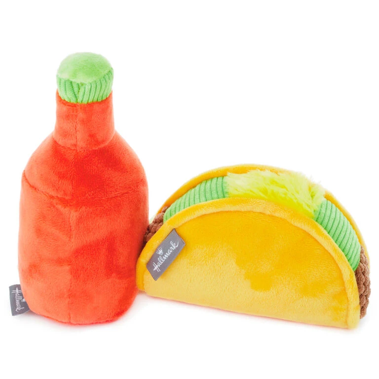 Hallmark Better Together Taco And Hot Sauce Magnetic Plush, 5" 4 Hallmark Better Together Taco And Hot Sauce Magnetic Plush, 5" - Image 2