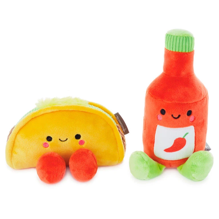 Hallmark Better Together Taco And Hot Sauce Magnetic Plush, 5" 5 Hallmark Better Together Taco And Hot Sauce Magnetic Plush, 5" - Image 3