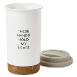 Hallmark These Hands Hold My Heart Ceramic Travel Mug, 12.5 Oz. 10 Hallmark These Hands Hold My Heart Ceramic Travel Mug, 12.5 Oz. -Hallmark Sales Store These Hands Hold My Heart Travel Mug With Paints 1BBY4852 04