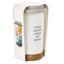 Hallmark These Hands Hold My Heart Ceramic Travel Mug, 12.5 Oz. 11 Hallmark These Hands Hold My Heart Ceramic Travel Mug, 12.5 Oz. -Hallmark Sales Store These Hands Hold My Heart Travel Mug With Paints 1BBY4852 05