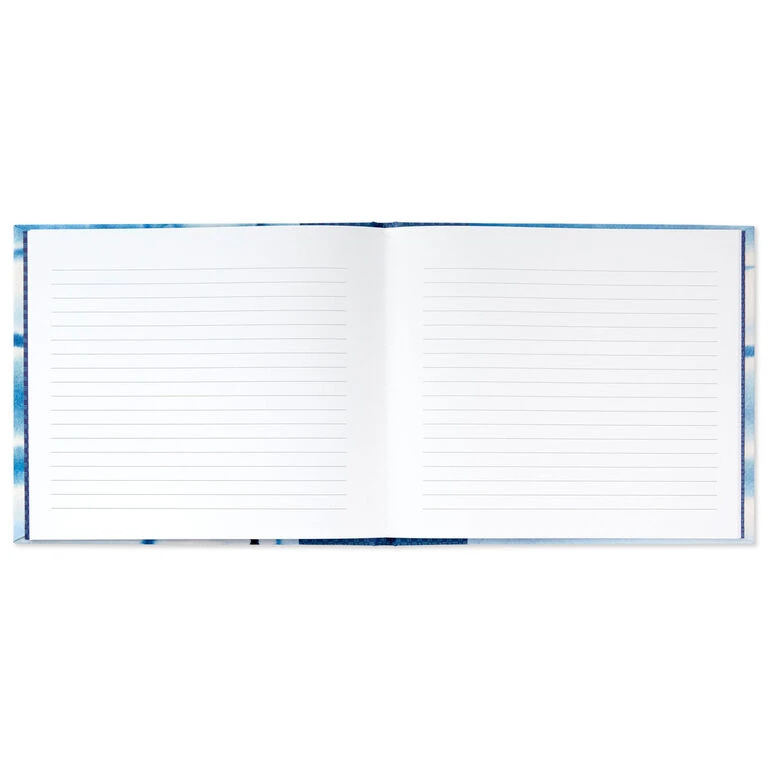 Hallmark Blue Shibori Print Guest Book 5 Hallmark Blue Shibori Print Guest Book - Image 3