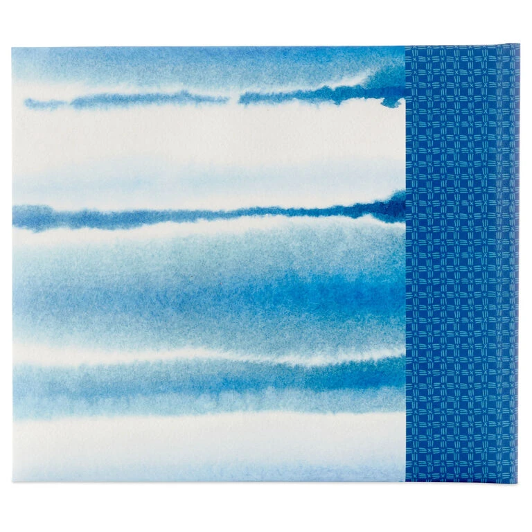 Hallmark Blue Shibori Print Guest Book 6 Hallmark Blue Shibori Print Guest Book - Image 4