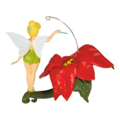 Hallmark Disney Tinker Bell Pixie-Dusted Poinsettia Ornament 13 Hallmark Disney Tinker Bell Pixie-Dusted Poinsettia Ornament -Hallmark Sales Store Tinker Bell on Flower Keepsake Ornament 2099QXD6637 06