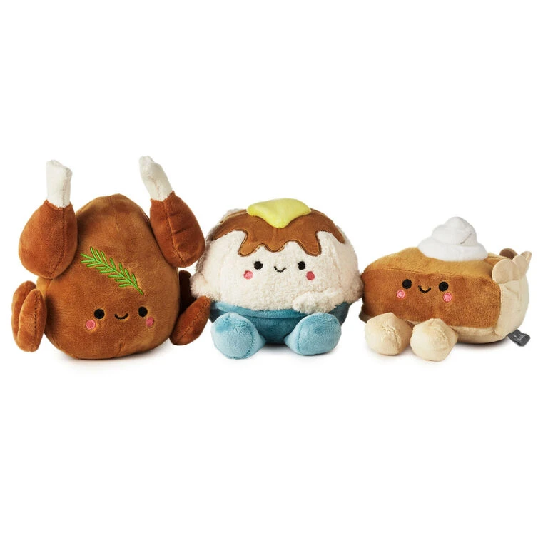 Hallmark Better Together Holiday Feast Magnetic Plush, Set Of 3 3 Hallmark Better Together Holiday Feast Magnetic Plush, Set Of 3