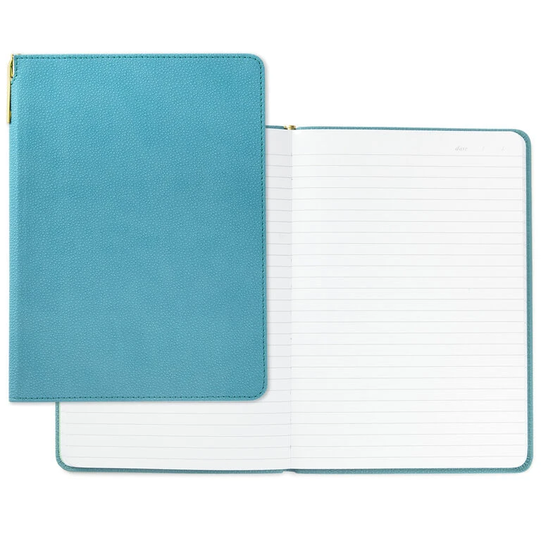 Hallmark Turquoise Faux Leather Notebook With Pen 4 Hallmark Turquoise Faux Leather Notebook With Pen - Image 2