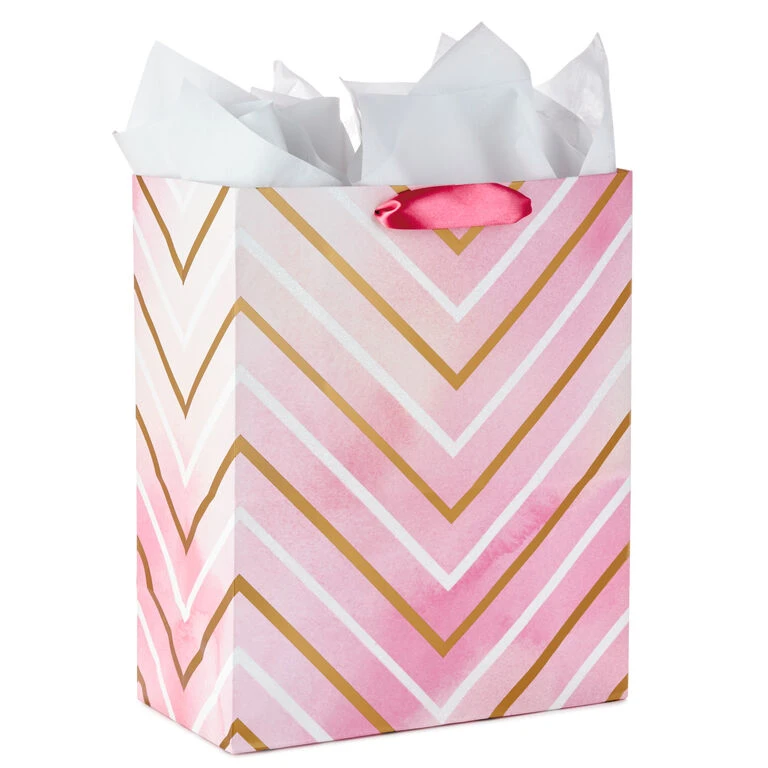 Hallmark 13" Watercolor 3-Pack Assorted Gift Bags With Tissue 9 Hallmark 13" Watercolor 3-Pack Assorted Gift Bags With Tissue - Image 7