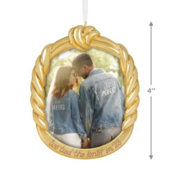 Hallmark We Tied The Knot! 2023 Metal Photo Frame Ornament -Hallmark Sales Store We Tied the Knot Picture Frame Keepsake Ornament 1999QHX3059 03