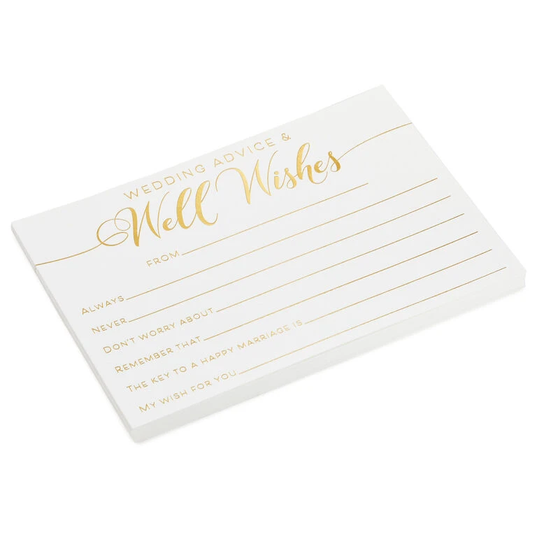 Hallmark Wedding Advice And Well Wishes Note Cards, Pack Of 24 3 Hallmark Wedding Advice And Well Wishes Note Cards, Pack Of 24