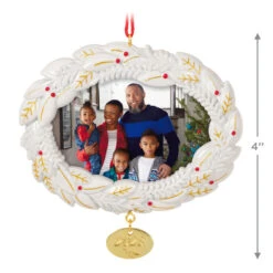 Hallmark A Beautiful Year 2023 Metal Photo Frame Ornament 10 Hallmark A Beautiful Year 2023 Metal Photo Frame Ornament -Hallmark Sales Store White Wreath Picture Frame Keepsake Ornament 1999QGO2617 03
