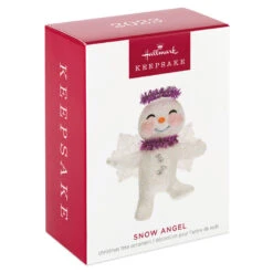 Hallmark Snow Angel Ornament -Hallmark Sales Store White and Pink Glittery Snow Angel Keepsake Ornament 1399QGO2749 04