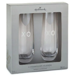 Hallmark XO Stemless Champagne Flutes, Set Of 2 5 Hallmark XO Stemless Champagne Flutes, Set Of 2 -Hallmark Sales Store XO Stemless Champagne Flutes Set 1ERL1188 02