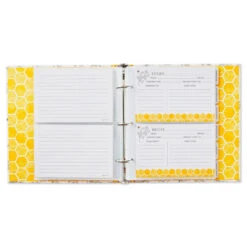 Hallmark Yellow Honeycomb Recipe Organizer Book 8 Hallmark Yellow Honeycomb Recipe Organizer Book -Hallmark Sales Store Yellow Honeycomb Recipe Organizer Book 1TOG1031 03