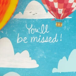 Hallmark 16" Hot Air Balloons Pop-Up Jumbo Goodbye Card -Hallmark Sales Store Youll Be Missed Balloon Goodbye Card 1499CBG1018 03