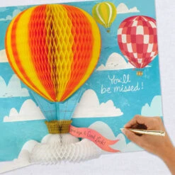 Hallmark 16" Hot Air Balloons Pop-Up Jumbo Goodbye Card -Hallmark Sales Store Youll Be Missed Balloon Goodbye Card 1499CBG1018 07
