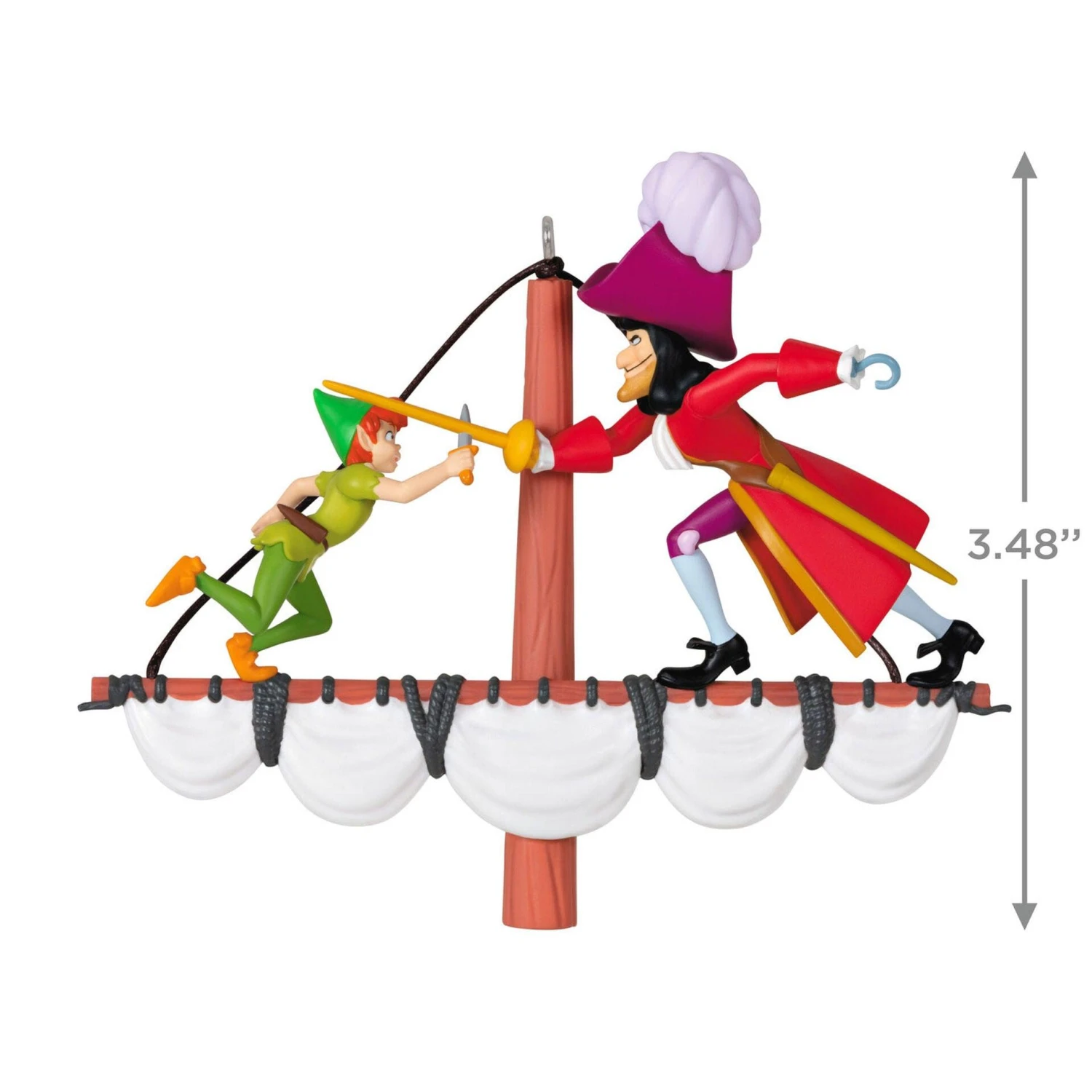 Hallmark Disney Peter Pan 70th Anniversary Swashbuckling Showdown Ornament 8 Hallmark Disney Peter Pan 70th Anniversary Swashbuckling Showdown Ornament - Image 6