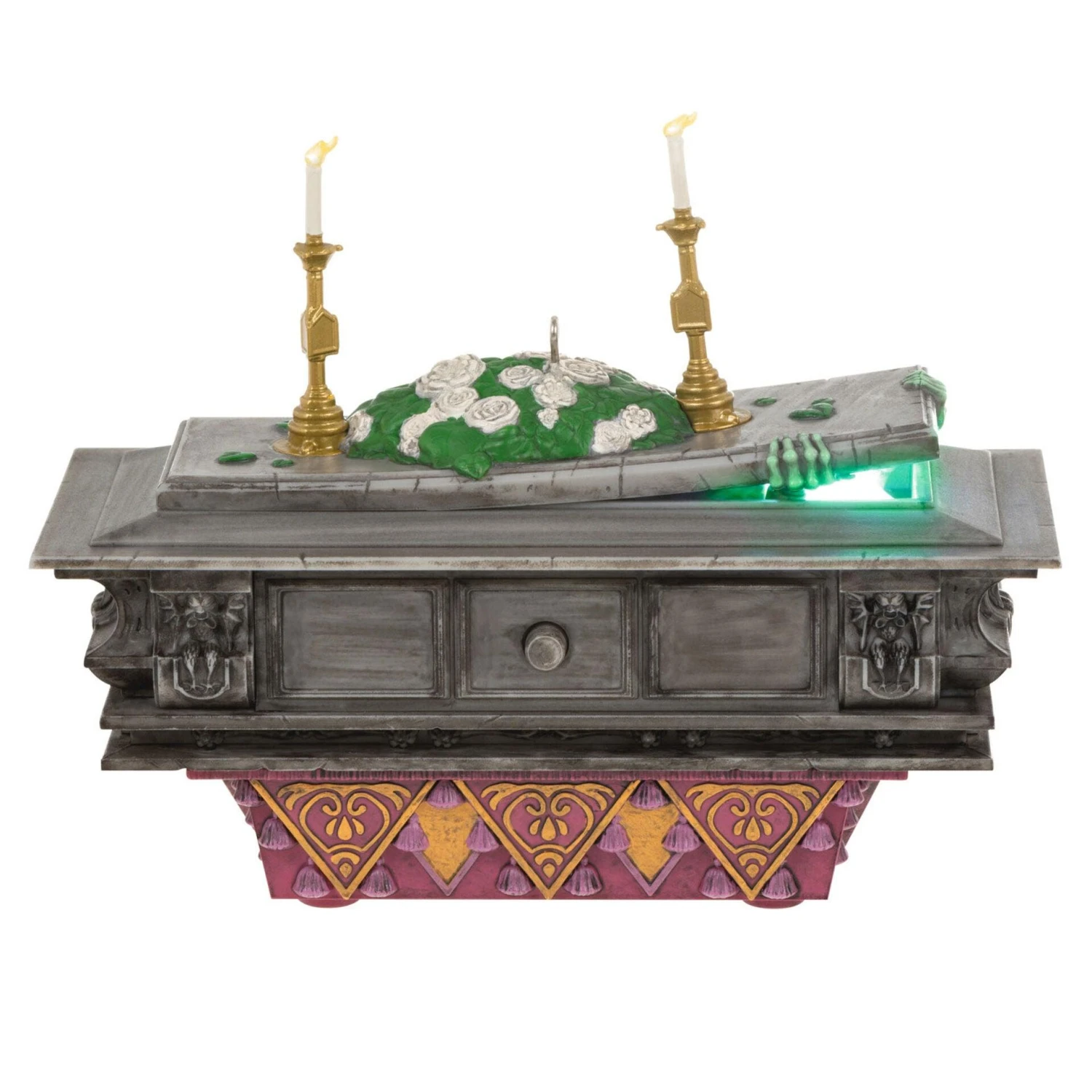 Hallmark Disney The Haunted Mansion Collection The Coffin In The Conservatory Ornament With Light And Sound 5 Hallmark Disney The Haunted Mansion Collection The Coffin In The Conservatory Ornament With Light And Sound - Image 3