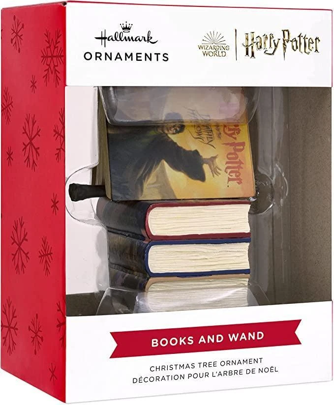 Hallmark Harry Potter Stacked Books With Wand Christmas Ornament 3 Hallmark Harry Potter Stacked Books With Wand Christmas Ornament